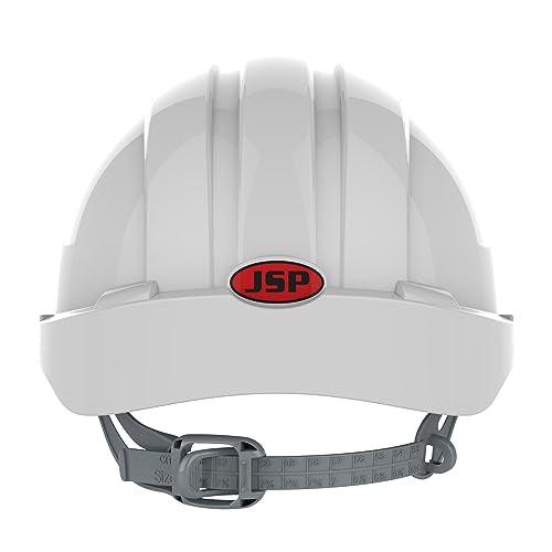 JSP EVO®2 Safety Helmet with Slip Ratchet Adjustment Harness - Vented - EN 397 Industrial Hard Hat for Building, Construction and Work sites