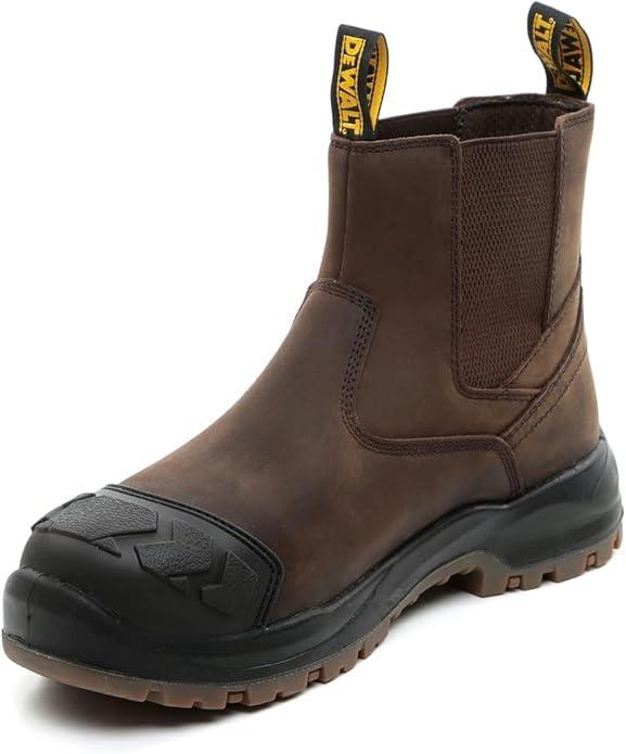 DEWALT East Haven Leather Safety Dealer Boot - Water Resistant Safety Work Boots (uk_footwear_size_system, adult, men, numeric, medium, numeric_11), Brown